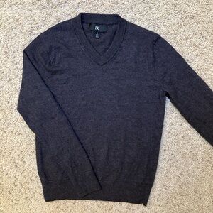 Banana Republic 100% Merino Wool V-Neck Sweater Preppy Lux Work Minimalist Small
